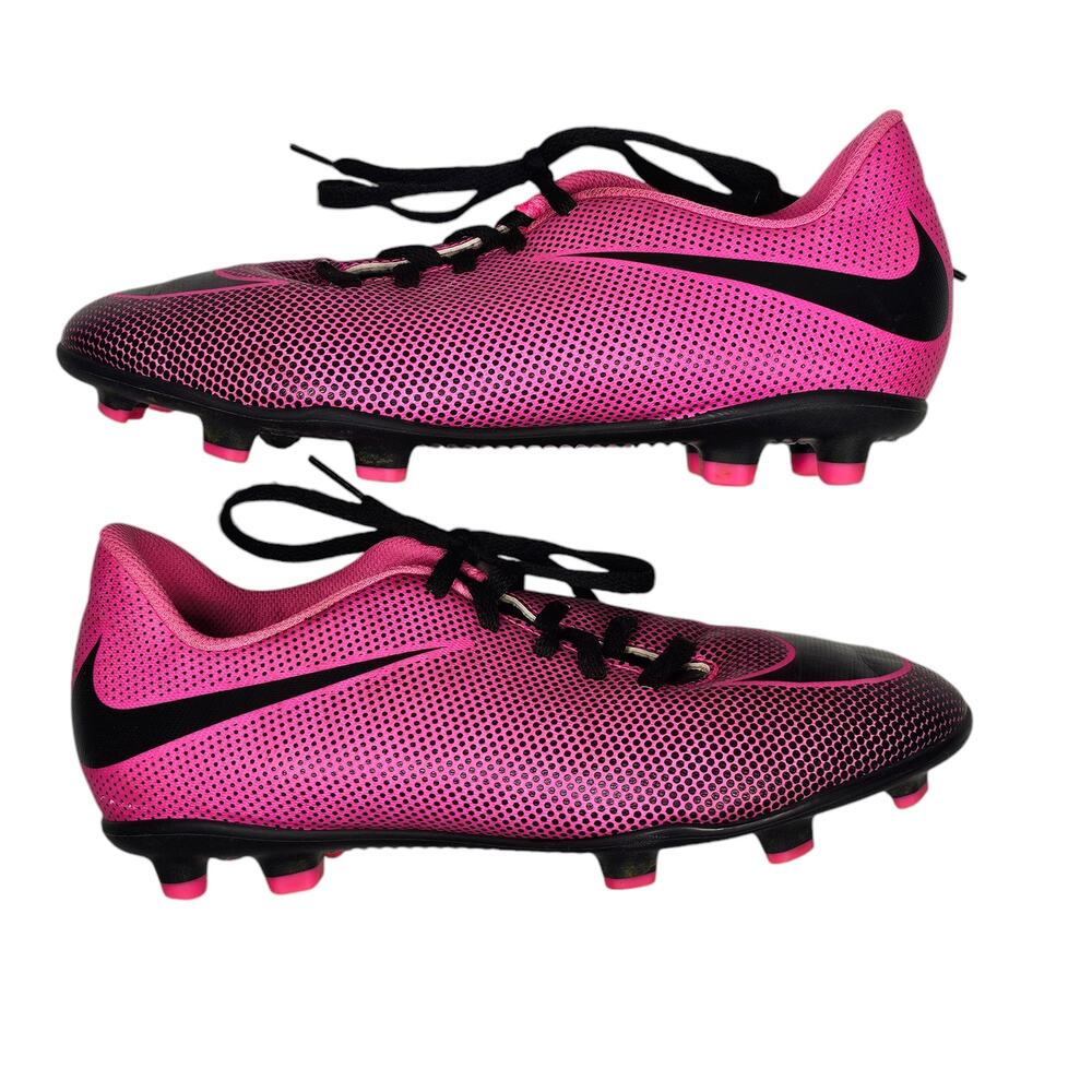 Nike Kids Bravata II FG Pink Blast/Black Soccer Cleats Size 4.5